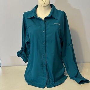 Columbia Deep Teal Long Sleeve Shirt